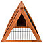 Pet Vida Large Triangle Wooden Pet Hutch Rabbit, Guinea Pig, Bunny, Chicken Run Cage, 50 x 118 x 45