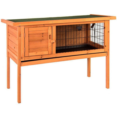 Pet Vida Single Wooden Pet Hutch Rabbit, Guinea Pig, Bunny, Chicken Run Cage, 45 x 92 x 70