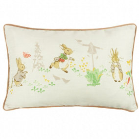 Peter Rabbit™ Classic Piped Printed Kids Polyester Filled Cushion