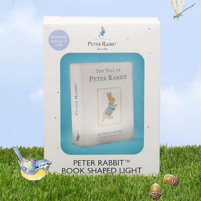 Peter Rabbit Illuminated Book Shaped Light 120 x 40 x 160mm