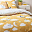 Peter Rabbit™ Sleepy Head Double Duvet Cover Set, Polyester, Cotton, Ochre
