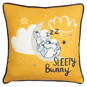 Peter Rabbit™ Sleepy Head Velvet Piped Cushion Cover