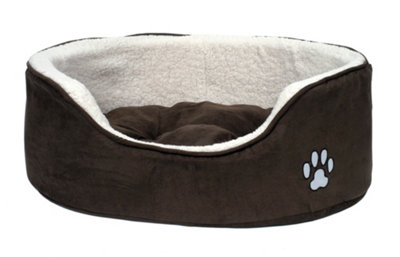Petface Sams Luxury Oval Dog Bed, Medium,Brown Price Comparisons | Compare The Build