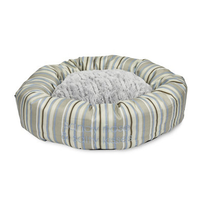 Round dog bed with high clearance sides