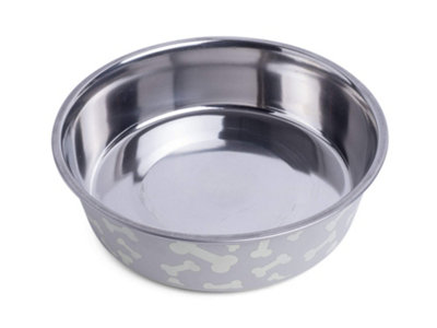 Petface White Bones Print Deli Dog Bowl, 17 cm Price Comparisons | Compare The Build