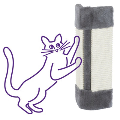 PETLICITY Cat Corner Scratching Scratch Post - Wall Mounted Pet Hanging Sisal Scratching Pad