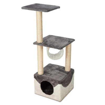 PETLICITY Large Cat Tree Activity Centre - Multi-Level Play & Climbing Tree with Scratching Posts, Pet Activity Play Centers