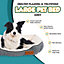 PETLICITY Luxury Dog Calming Sleeping Bed - Warm Plush Cushion Anti-Slip Bottom Orthopedic for Pet, Puppy Kennel Faux Fur - Large