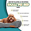 PETLICITY Luxury Dog Calming Sleeping Bed - Warm Plush Cushion Anti-Slip Bottom Orthopedic for Pet, Puppy Kennel Faux Fur - Small