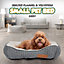 PETLICITY Luxury Dog Calming Sleeping Bed - Warm Plush Cushion Anti-Slip Bottom Orthopedic for Pet, Puppy Kennel Faux Fur - Small