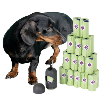 PETLICITY Poop Bag Dispensers with 20 Rolls of Bags