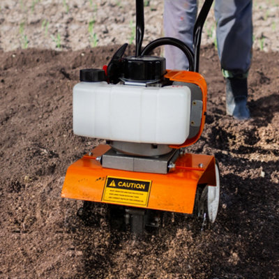 Petrol Cultivator Rotavator Cordless Garden Tiller DIY at B Q