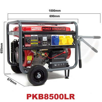 Petrol Generator Electric Start PowerKing PKB8500E 6500w 8.125kVA 15HP