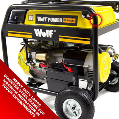 Petrol Generator Electric Start Wolf WPB1110ES 8000w 10KVA 17HP - 6