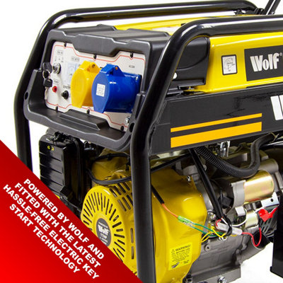 Petrol Generator Electric Start Wolf WPB1110ES 8000w 10KVA 17HP - 9