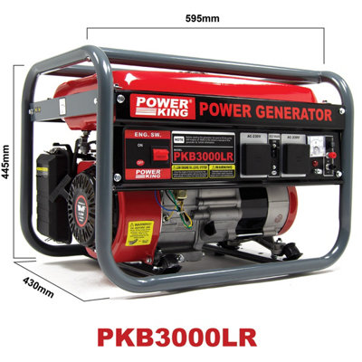 Petrol Generator PowerKing PKB3000LR 2200w 6.5HP 4 Stroke
