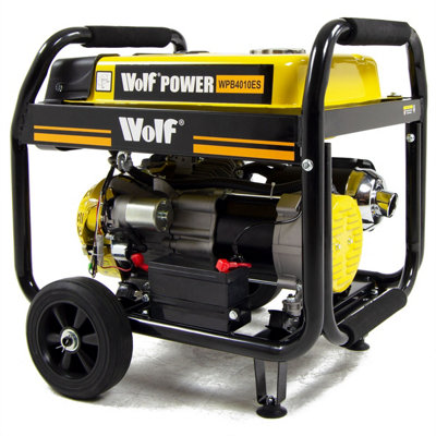 Petrol Generator Wolf WPB4010ES 3000w 3.75KVA 7HP with Wheels