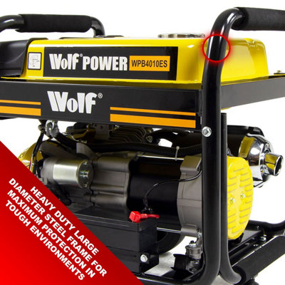 Petrol Generator Wolf WPB4010ES 3000w 3.75KVA 7HP with Wheels - 7