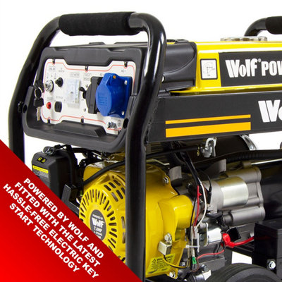 Petrol Generator Wolf WPB4010ES 3000w 3.75KVA 7HP with Wheels - 9