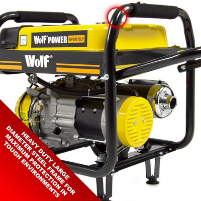 Petrol Generator Wolf WPB4010LR 3000w 3.75KVA 7HP with Wheels - 8
