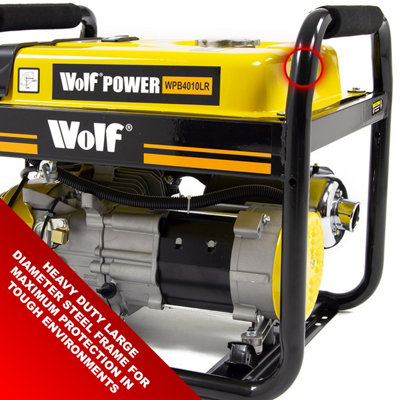 Petrol Generator Wolf WPB4010LR 3000w 3.75KVA 7HP - 8