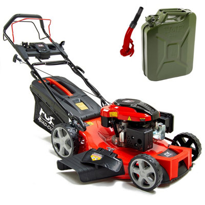 Petrol Lawn Mower Wolf Fox 4 Blades 560E 22 56cm Electric Start Self Propelled