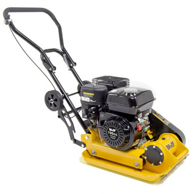 Petrol Plate Compactor Wolf 11000N 196cc Wacker with Wheels & Paving Pad