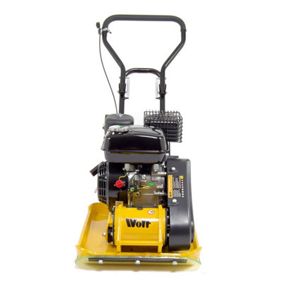 Petrol Plate Compactor Wolf 13000N 196cc Wacker with Wheels & Paving Pad - 5