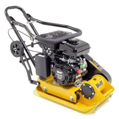 Petrol Plate Compactor Wolf 8200N 79cc Wacker with Wheels & Paving Pad - 3