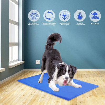 Pets Self Cooling Gel Mat For Cats Dogs Heat Relief With Non toxic Gel 40CM