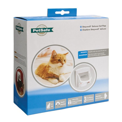 PetSafe 400EF Deluxe Cat Flap - Magnetic, White