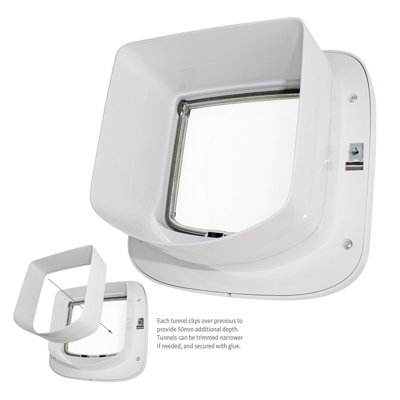 View of PetSafe PAC54-16248 Deluxe Cat Flap Tunnel - White