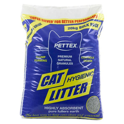 Pettex Premium Grey Cat Litter Granules 20kg DIY at B&Q