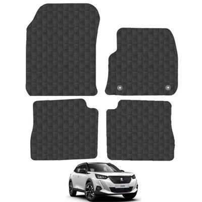 Peugeot 2008 (2020-Onwards) Car Floor Mats Rubber Tailored Fit Anti-Slip Set 4pc