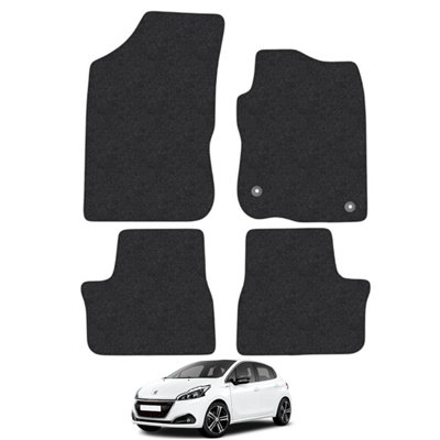 Peugeot 208 2012-2020 Car Floor Mats Carpet Tailored Fit 4pcs Set Anti-Slip