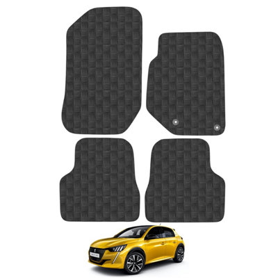 Peugeot 208 2020 Onwards Car Floor Mats Rubber Tailored Fit 4pcs Set Heavy Duty