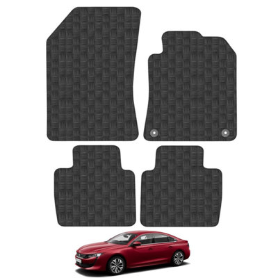 Peugeot 508 2019-Onwards Car Floor Mats Rubber Tailored Fit Set Heavy-Duty 4pcs