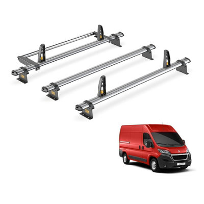 Peugeot Boxer 3 Bar Roof Rack + Ladder Roller for 2006+ (Low (H1) or High (H2) Roof Models) - Van Guard Trade