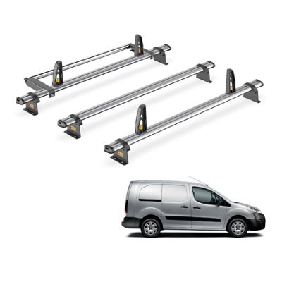 Peugeot Partner 3 Bar Roof Rack + Ladder Roller for 2008-2018 (Long (L2) Wheelbase) - Van Guard Trade