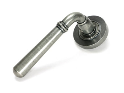 Pewter Newbury Lever on Rose Set (Plain) - Unsprung