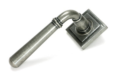 Pewter Newbury Lever on Rose Set (Square) - Unsprung