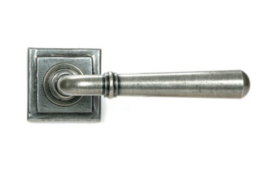 Pewter Newbury Lever on Rose Set (Square) - Unsprung