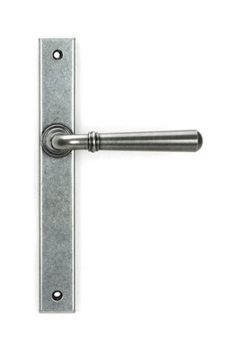 Pewter Newbury Slimline Lever Espag. Latch Set