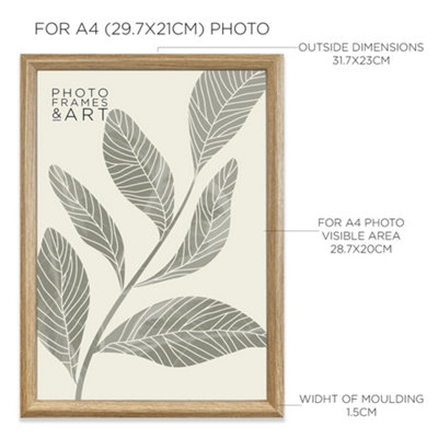 PF&A Oslo Oak A4 Frames With Glass - Pack of 12