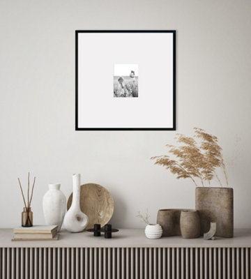 PF+A Oversized Mount Wooden Black 18x18 Frame For 6x4 Print