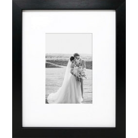 PF&A Oxford Black 10x8" Picture Frame For 6x4" Picture With Glass