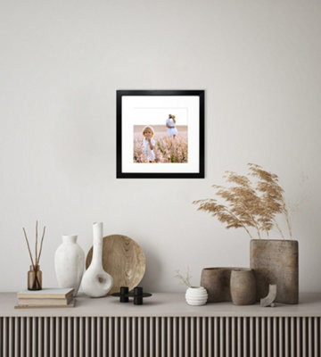 PF&A Oxford Black 12x12" Picture Frame For 8x8" Picture With Glass