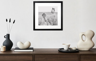 PF&A Oxford Black 14x14" Picture Frame For 10x10" Picture With Glass