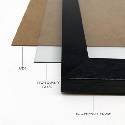 PF&A Oxford Black A5 Picture Frame With Glass