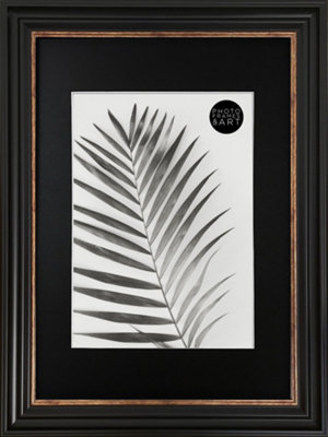 PF&A Vintage Black A3 Frame for A4 Print With Glass Black Mount